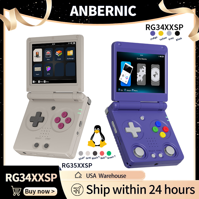 Retro Gaming Play Zone - Anbernic RG34XXSP RG35XXSP Console de jeu