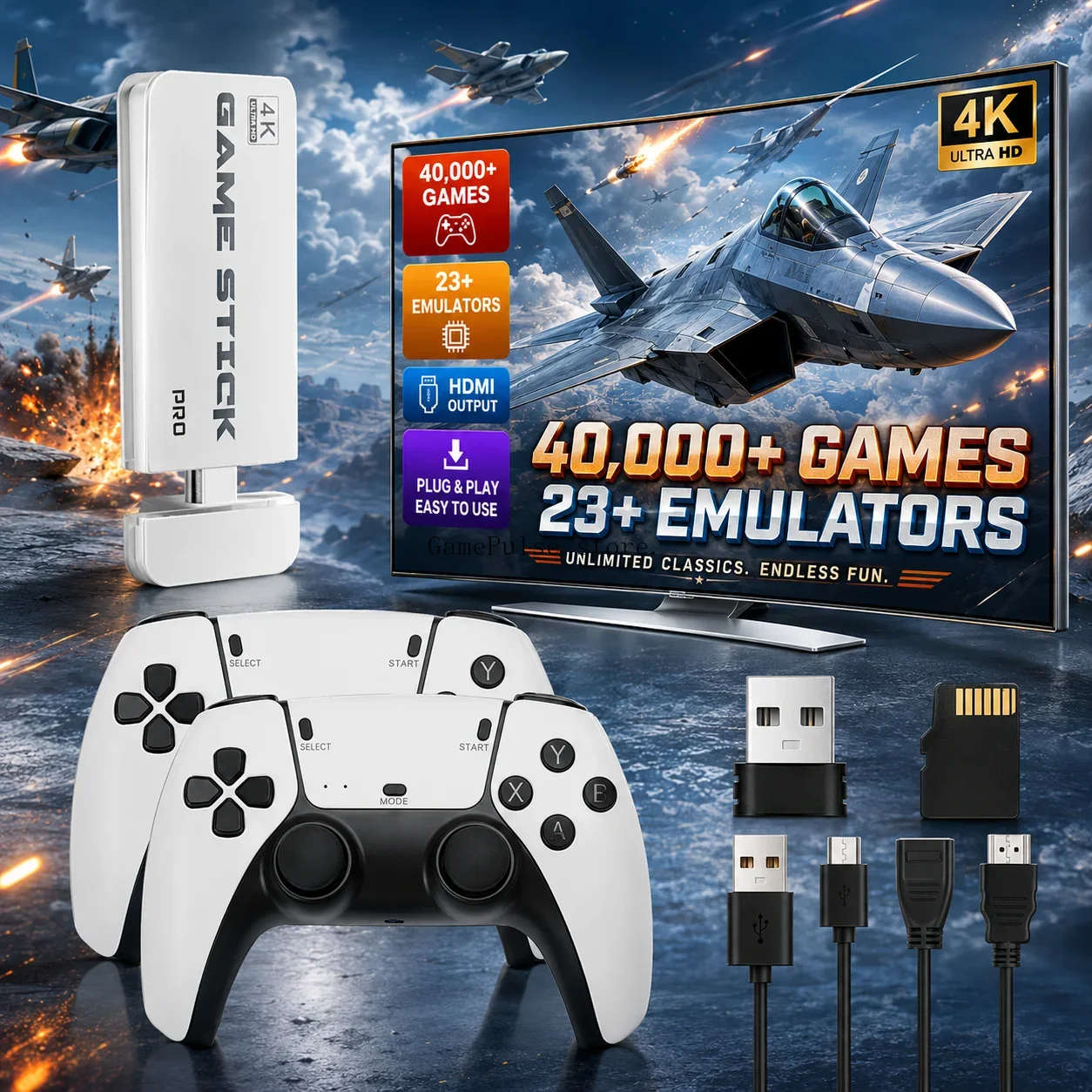 Retro Gaming Tv Box - GamePulse M15 Ultra Game Stick Console