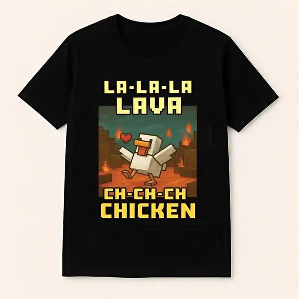 Retro Gaming Gifts For Men - [100% coton] T-shirt Vintage Lava Chicken