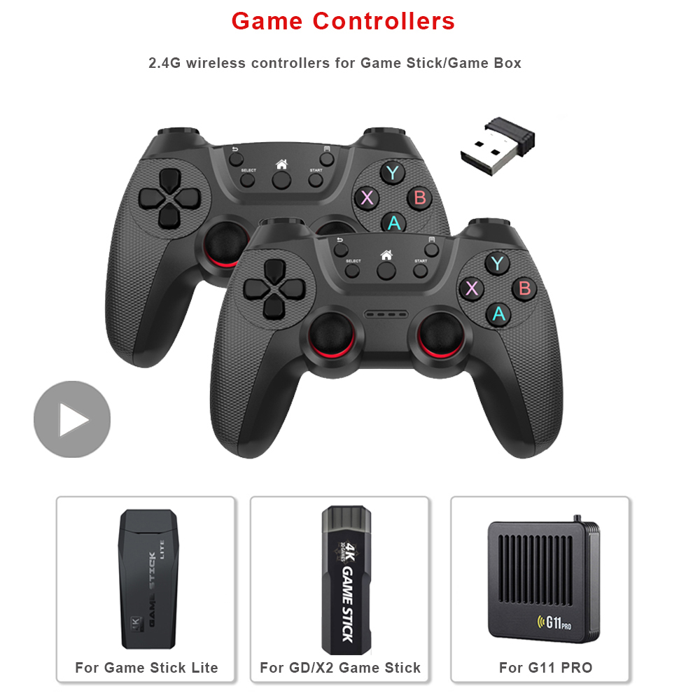 Retro Gaming Tv Box - Manette de jeu sans fil, contrôle