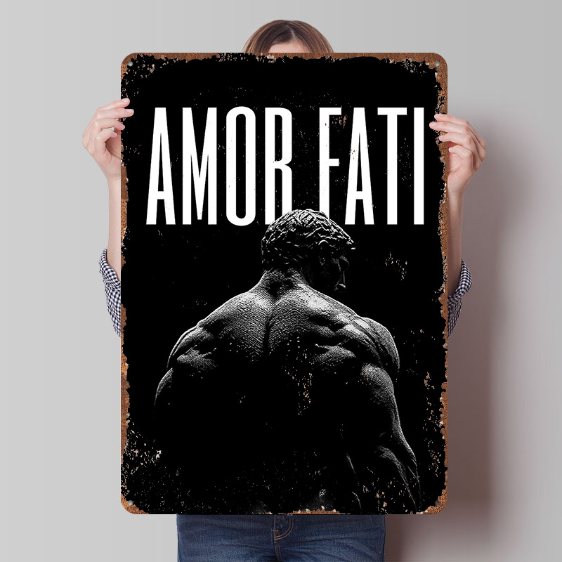 Retro Gaming Quotes - Affiche imprimée « Amor Fati »