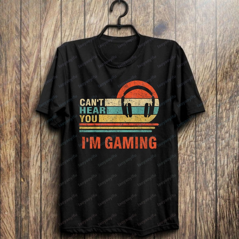 Retro Gaming Gifts For Men - T-shirt drôle pour gamer : Casque