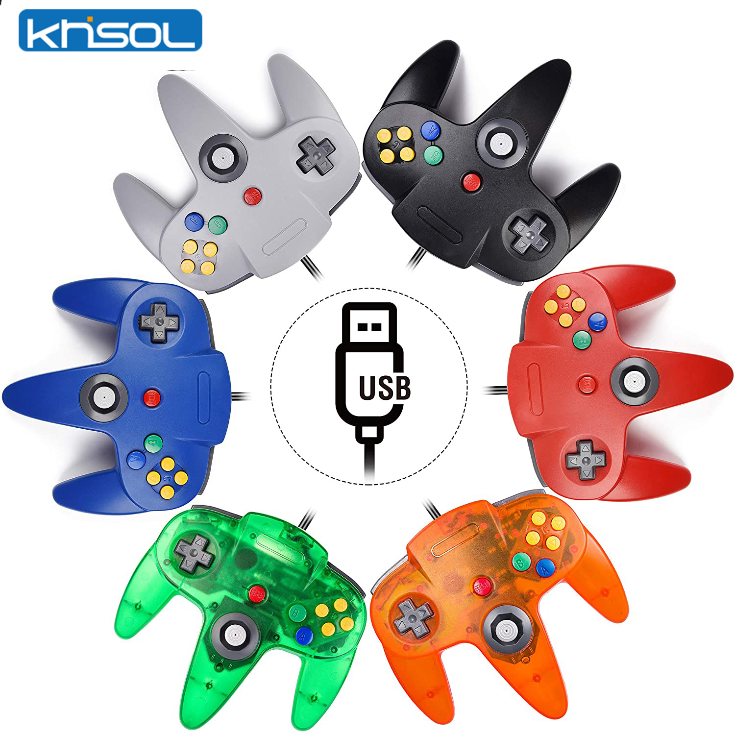Retro Gaming N64 - N64 contrôleur classique USB filaire télécommande