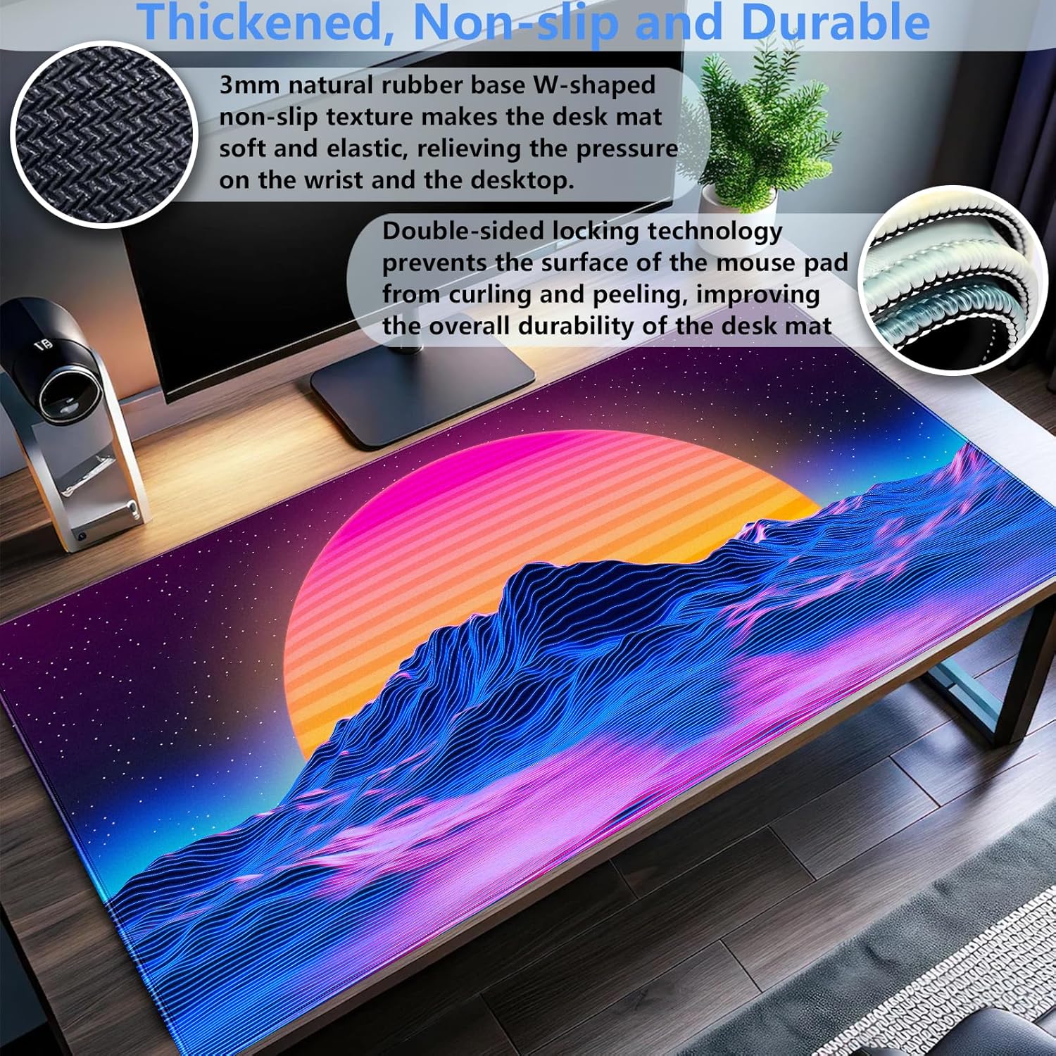 Tapis de bureau rétro Synthwav - Retro Gaming Desk avis et prix